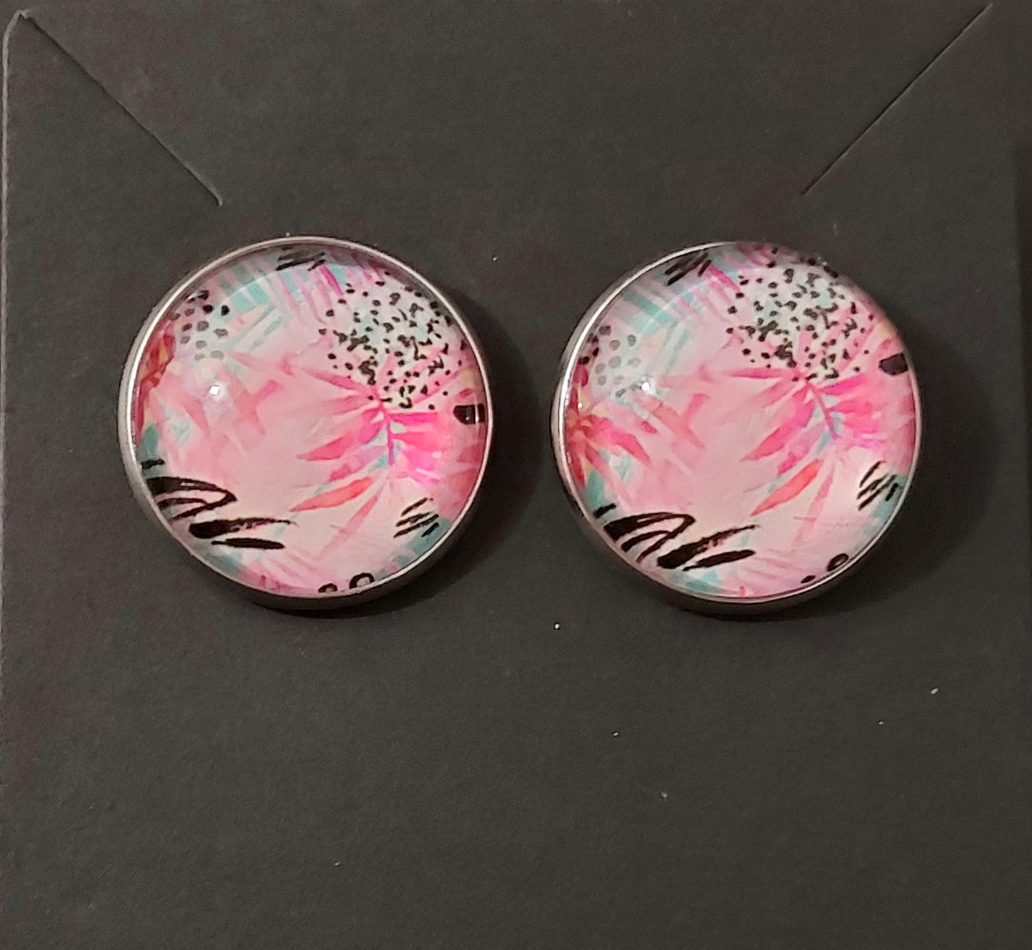 Boucles d'oreilles argentées acier inoxydable- "Talia"