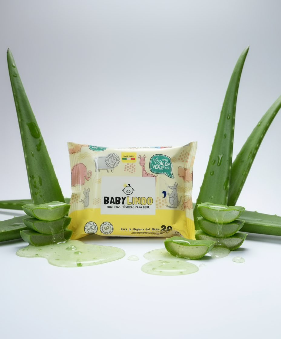 Lingettes pour bébé au jus d'aloè vera - Vegan