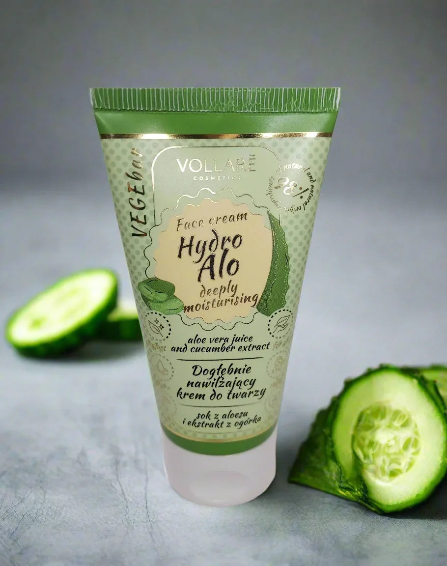 Crème visage au jus D'aloè Vera et extrait de concombre - "Hydro Alo" - LunellaB