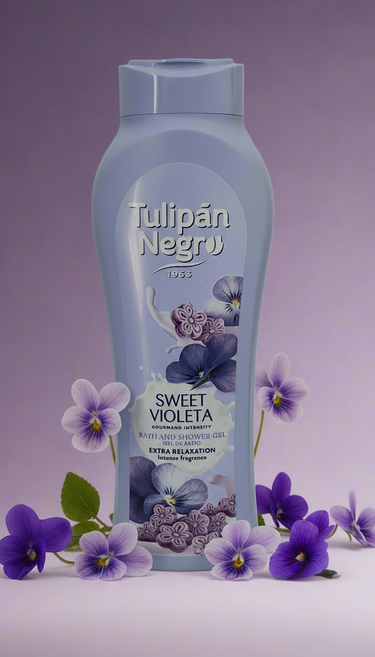 Gel douche et bain Tulipan Negro - Sweet violette
