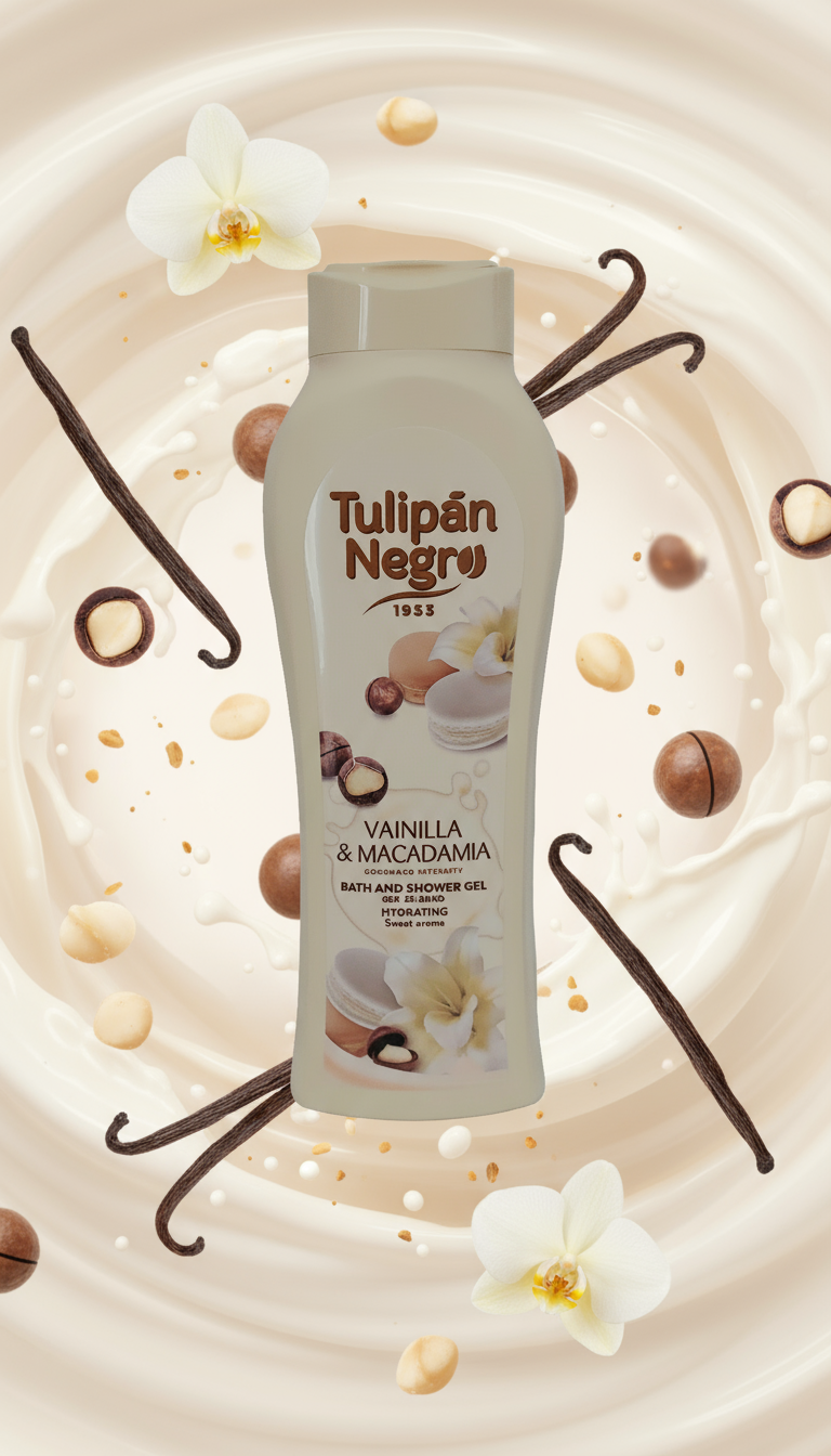 Gel douche Vanille & Macadamia - Tulipan Negro 500ml