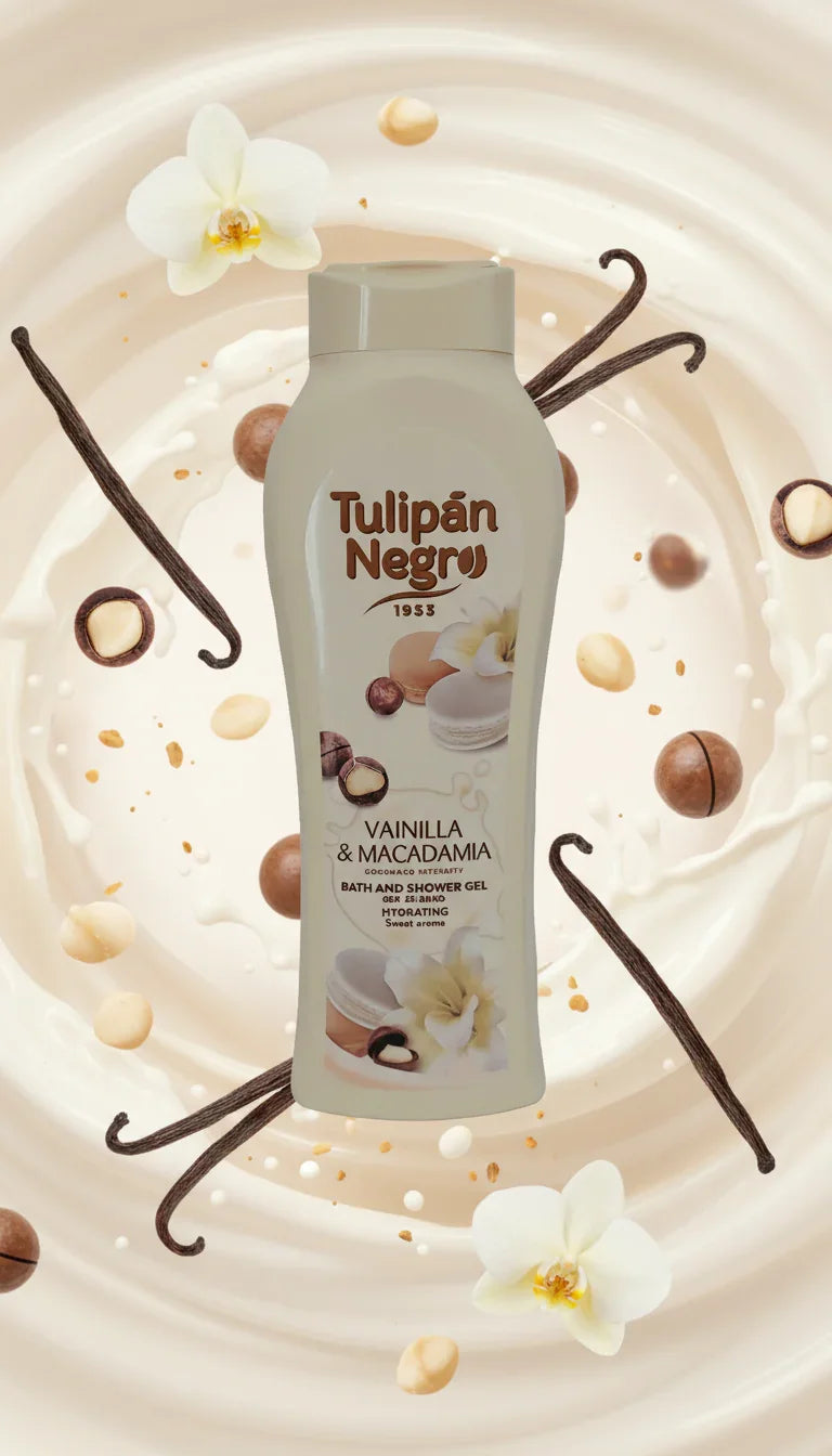 Gel douche Vanille & Macadamia - Tulipan Negro 500ml - LunellaB