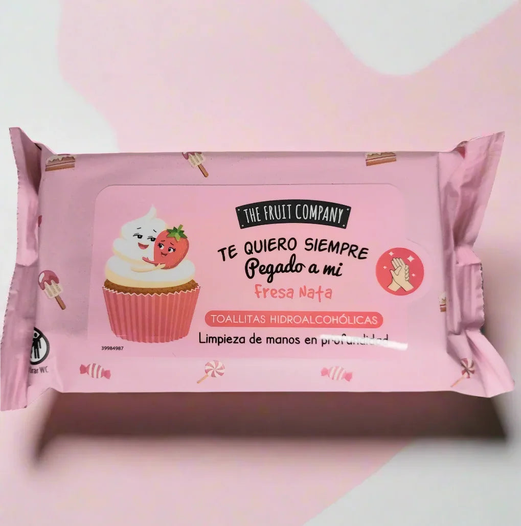 Lingettes hydro alcoolique - Fraise et crème - LunellaB