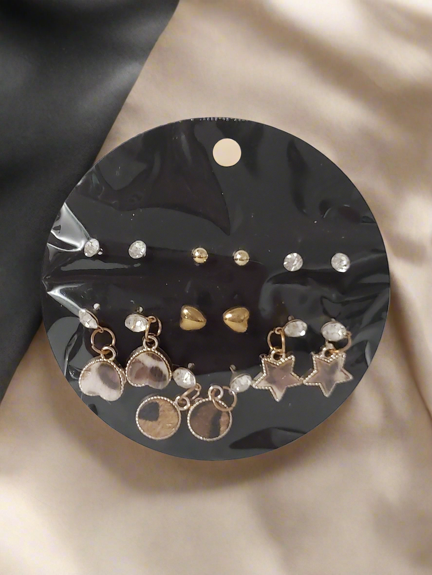 Lot de 7 paires de boucles d'oreilles diverses