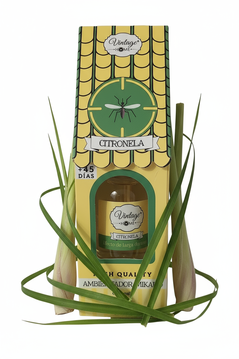 Mikado d'ambiance repousse les moustiques senteur - Citronnelle