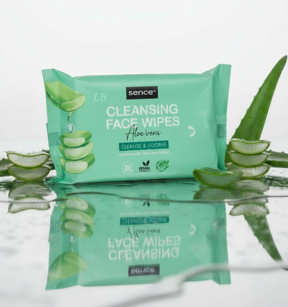 Lingettes nettoyantes vegan Aloe vera