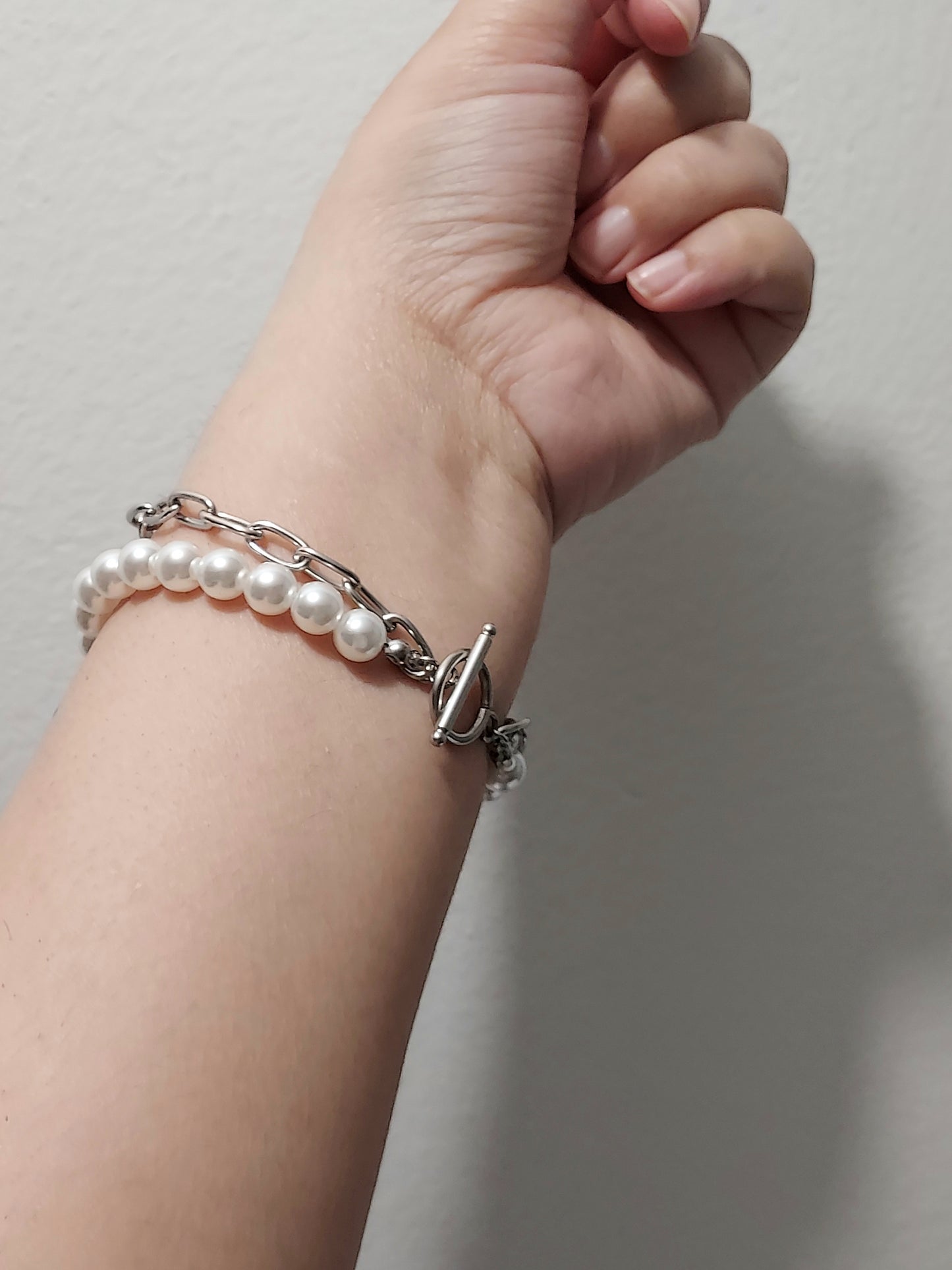 Bracelet en acier inoxydable et verre - Lunéa