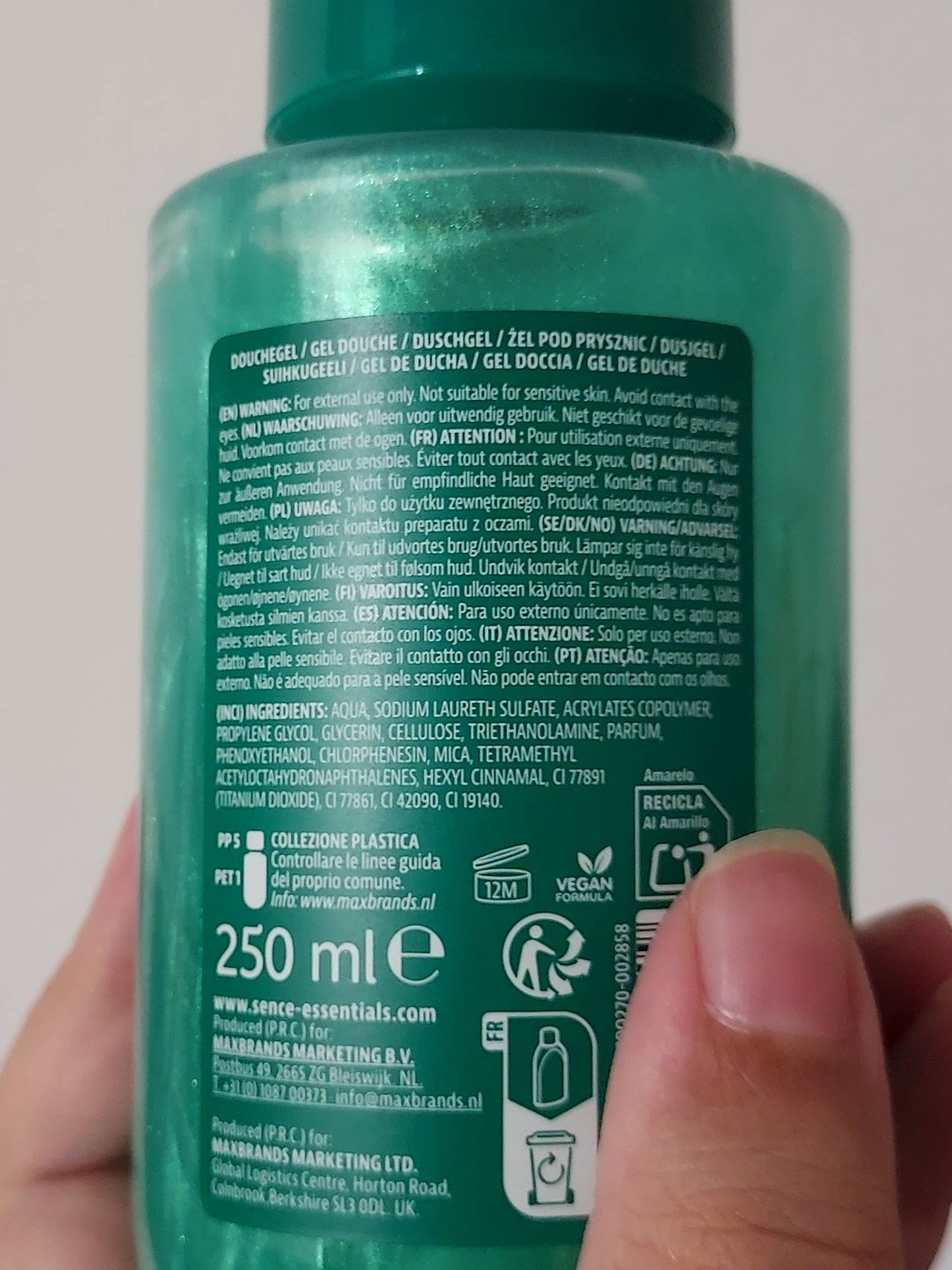 Gel douche scintillant Sence - Palm Shade