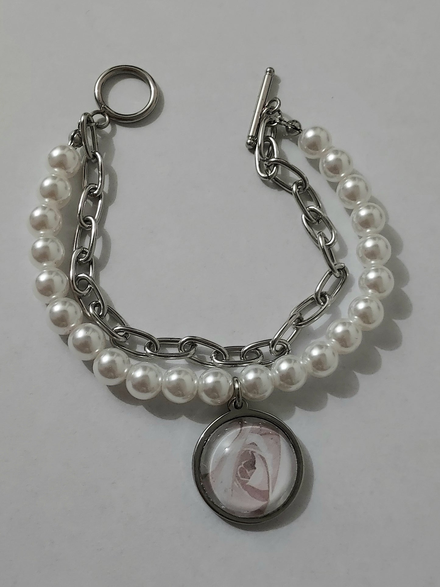 Bracelet en acier inoxydable et verre - Lunéa