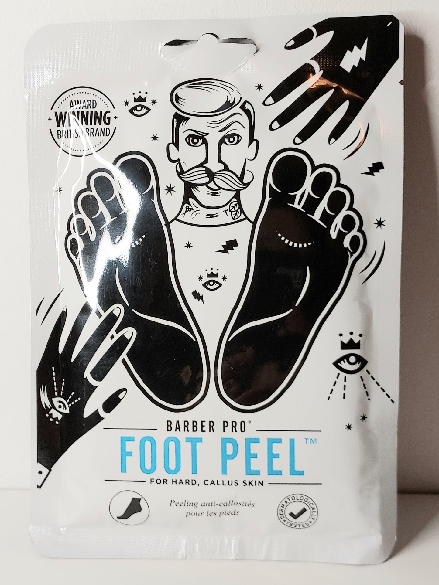 Masque pieds pour Homme peeling anti-callosités pour les pieds