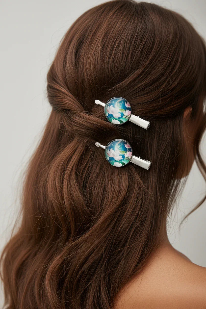 Barrettes acier inoxydable - "Féerique" - LunellaB
