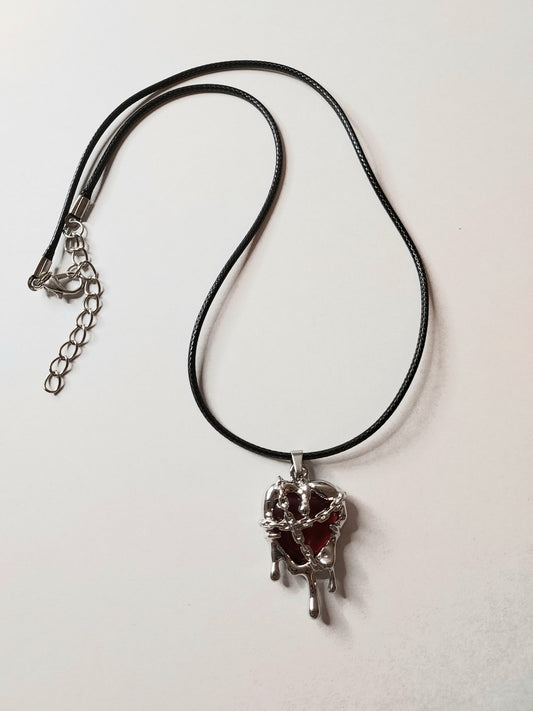 Collier noir et argenté - Vera