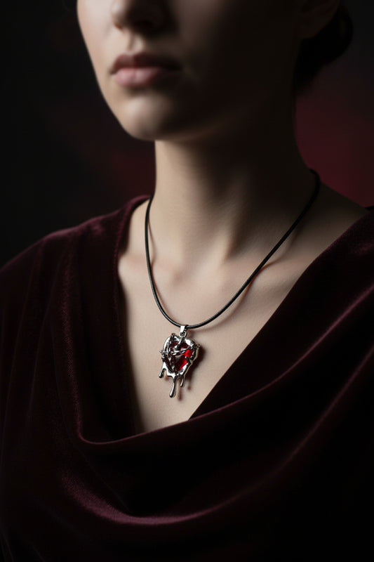 Collier noir et argenté - Vera - LunellaB