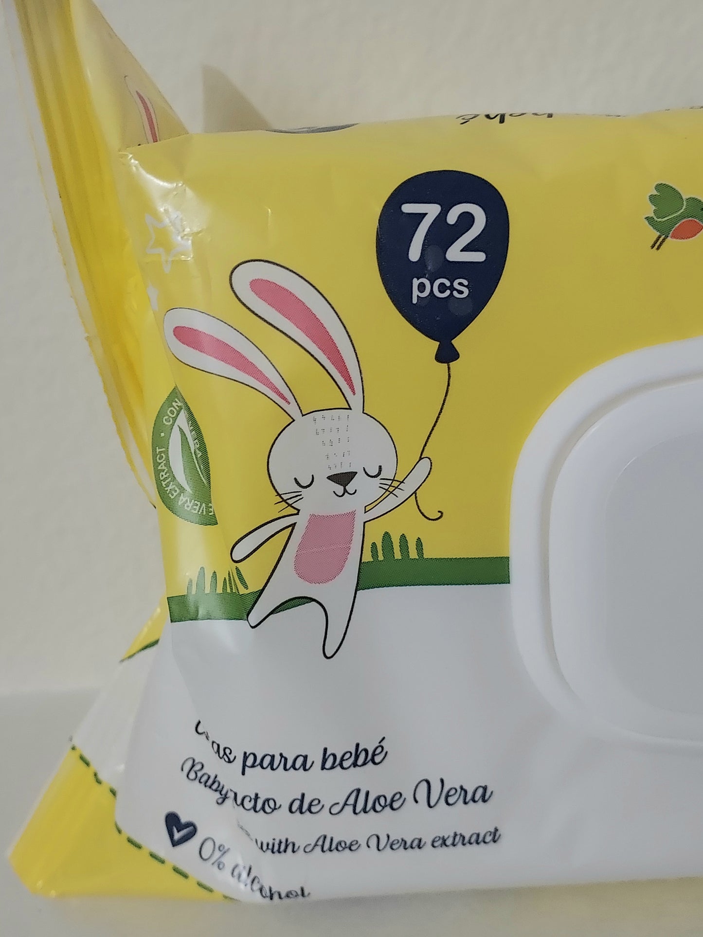 Lingettes bébé à l'extrait d'aloè vera