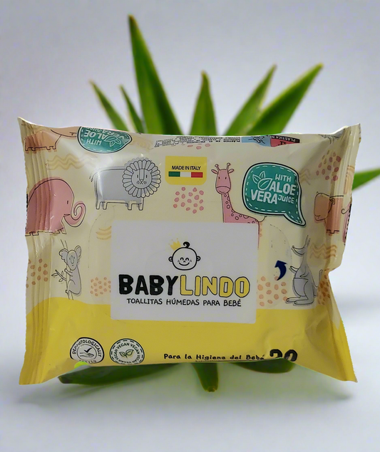 Lingettes pour bébé au jus d'aloè vera - Vegan