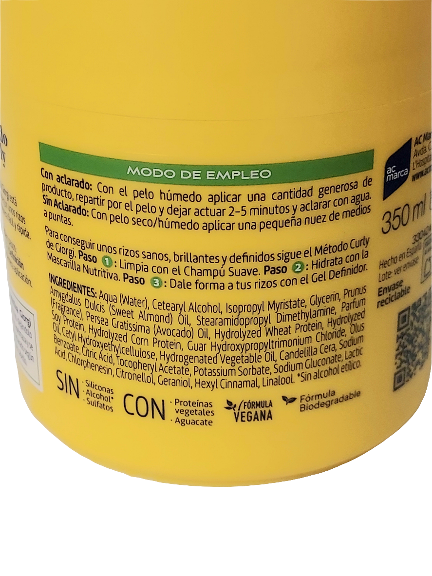 Masque nutrition et réparation - Cheveux bouclés