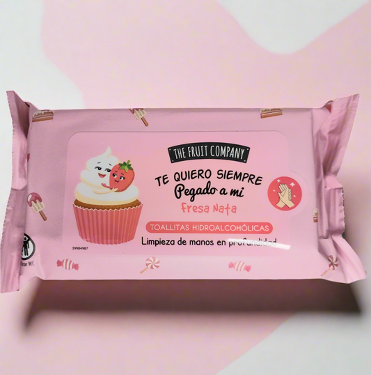 Lingettes hydro alcoolique - Fraise et crème