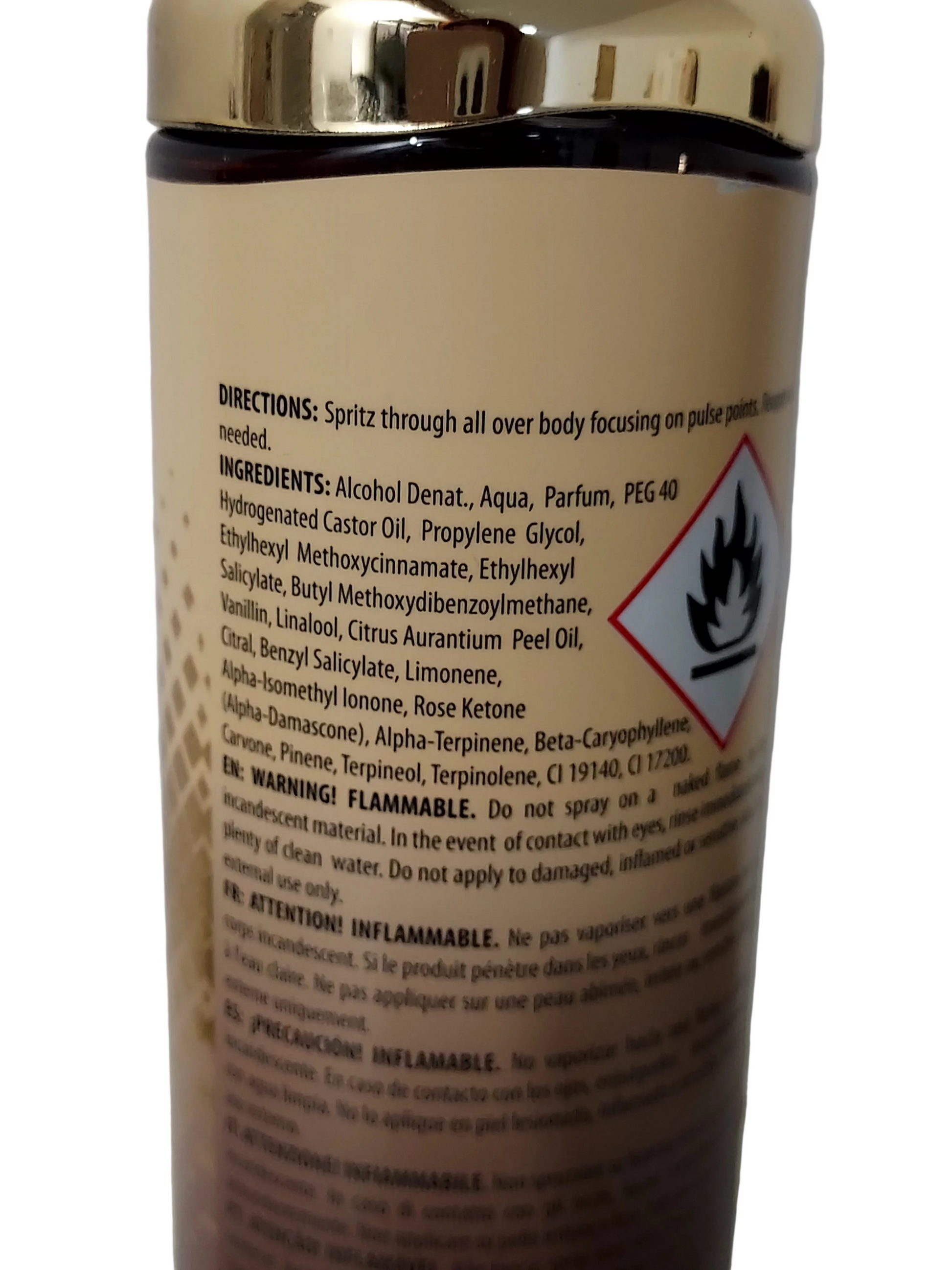 Brume corporelle Vanille Crush de LunellaB avec flacon spray, parfum gourmand à la vanille, pour une sensation de douceur.