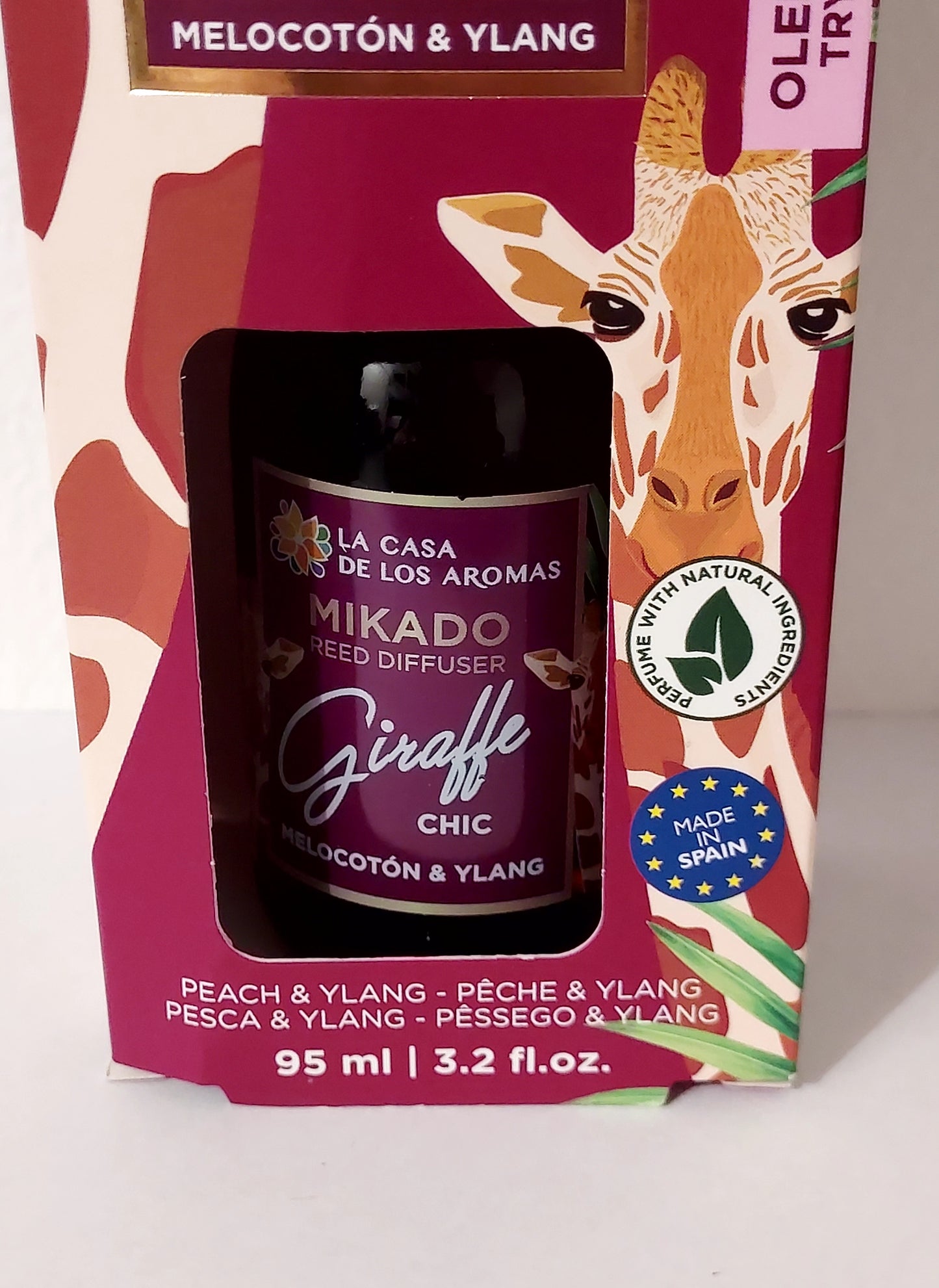 Diffuseur parfum d'ambiance Girafe - Pêche et Ylang-ylang