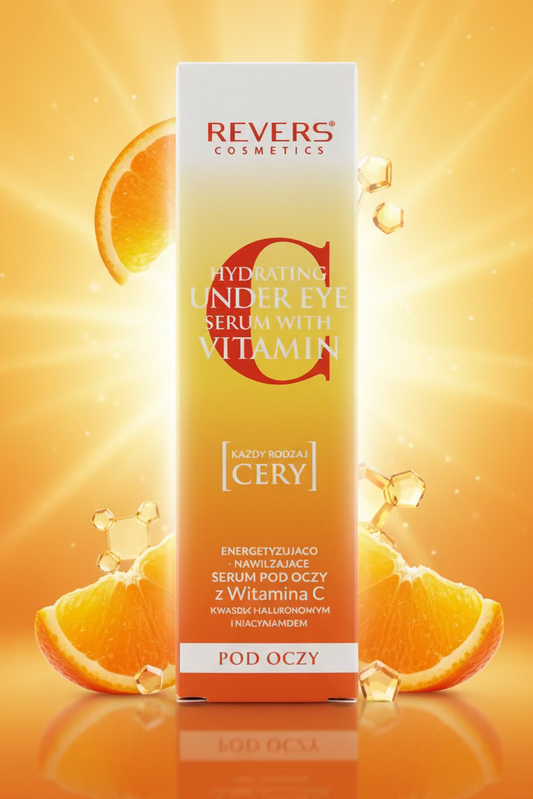 Sérum contour des yeux LunellaB, hydratant et énergisant à la vitamine C, hyaluronique et niacinamide, flacon de 15 ml.