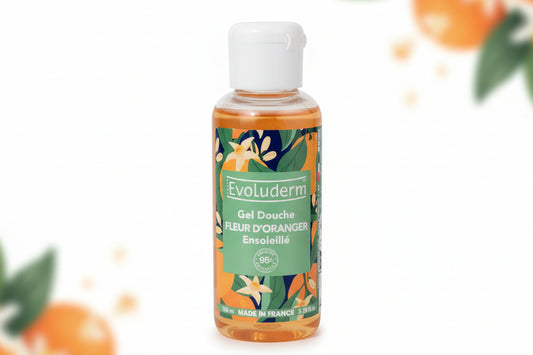 Gel douche 100ml Evoluderm - Fleur d'oranger ensoleillé - LunellaB