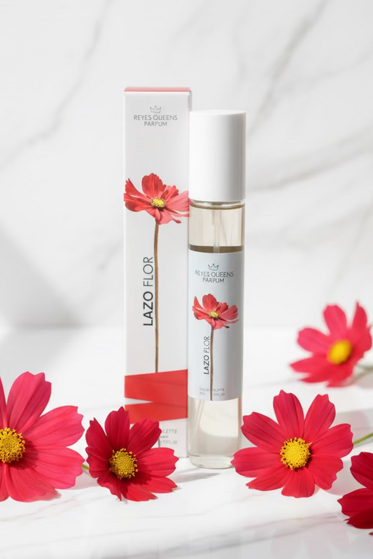 Flacon d'eau de toilette Femme Reyes Queen Lazo Flor LunellaB, 33ml, avec design élégant et parfum floral léger.