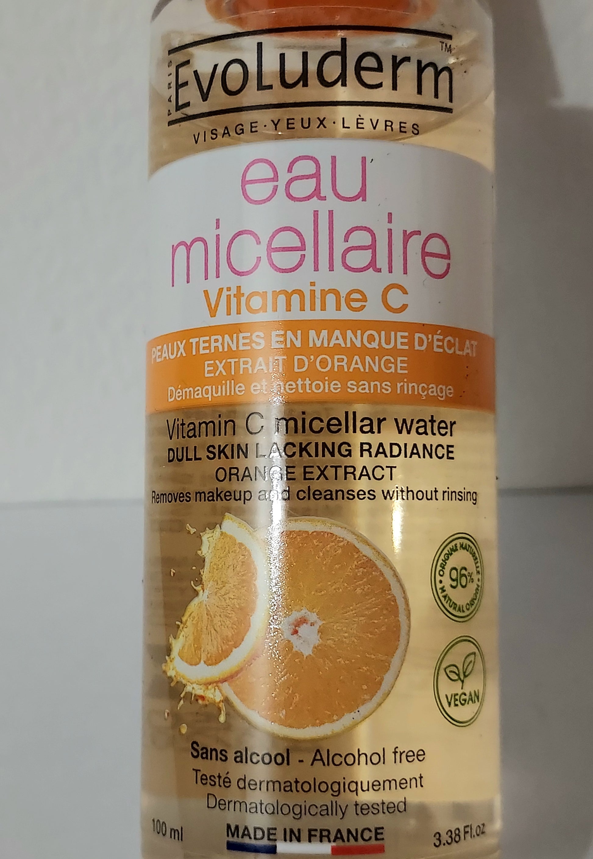 Eau micellaire illuminante vitamine C - Vegan, sans alcool - LunellaB