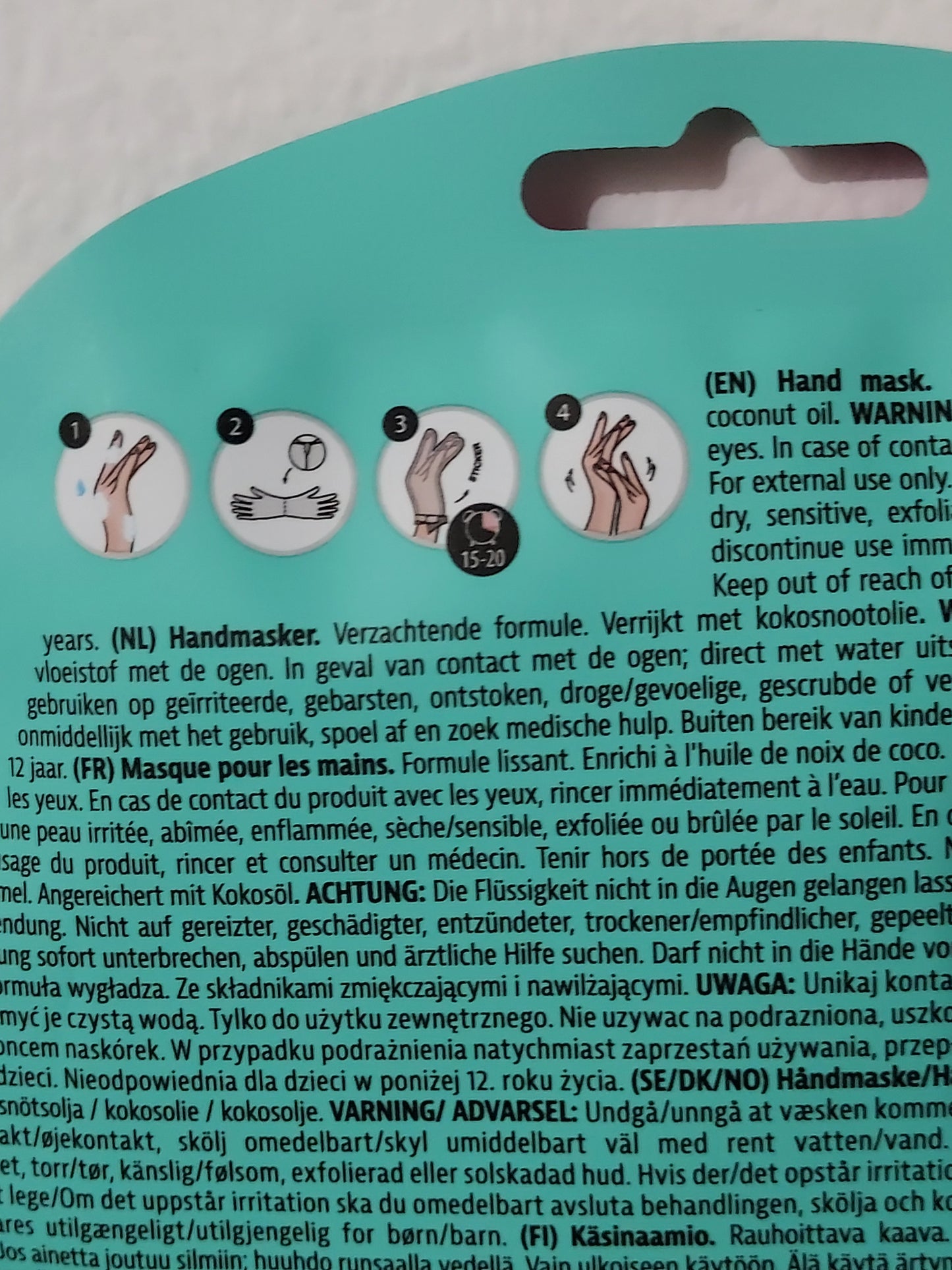 Masque soin main enrichi en huile de coco - LunellaB