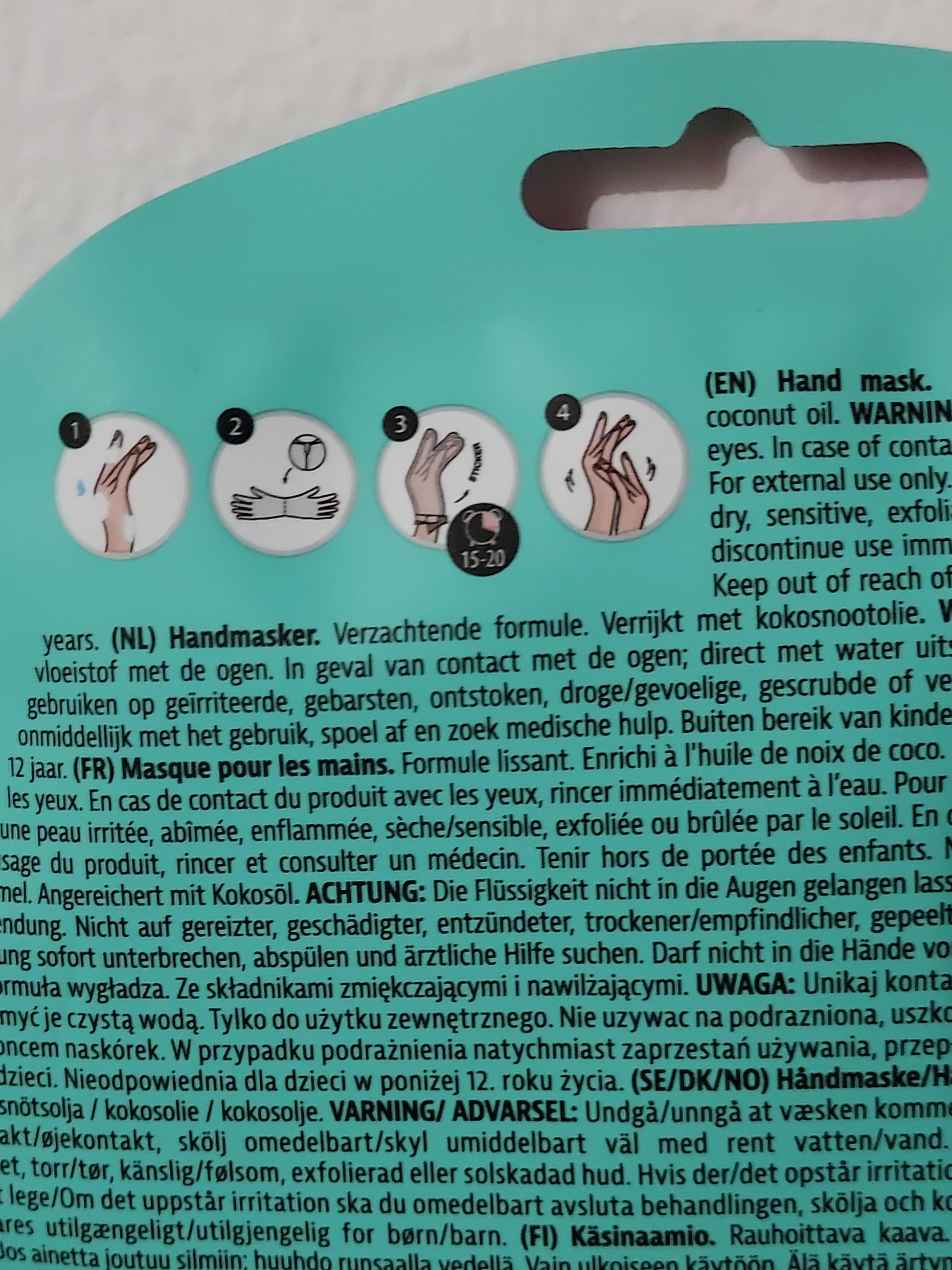 Masque soin main enrichi en huile de coco - LunellaB