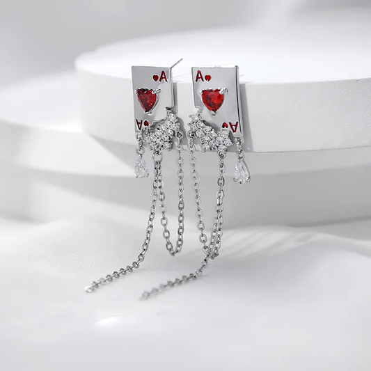 Boucles d'oreilles pendantes acier - Play