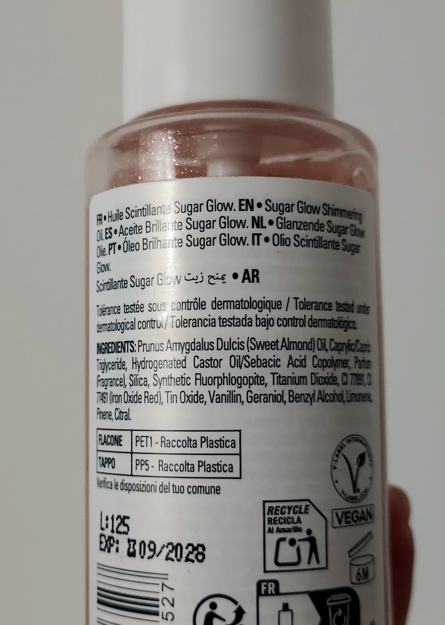 Huile scintillante corps et cheveux nourrissante et illuminante - Sugar Glow - LunellaB