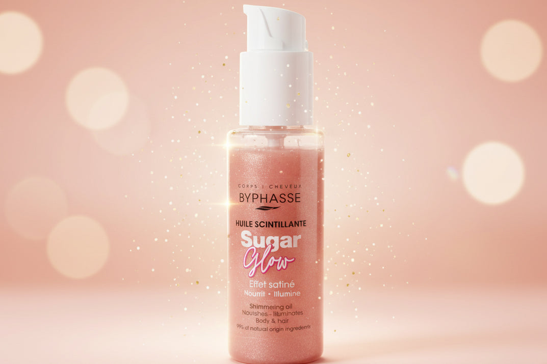 Huile scintillante corps et cheveux nourrissante et illuminante - Sugar Glow - LunellaB