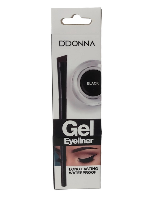 Gel eyeliner waterproof LunellaB DDONNA, longue tenue, application précise, noir intense, pour un regard sophistiqué.