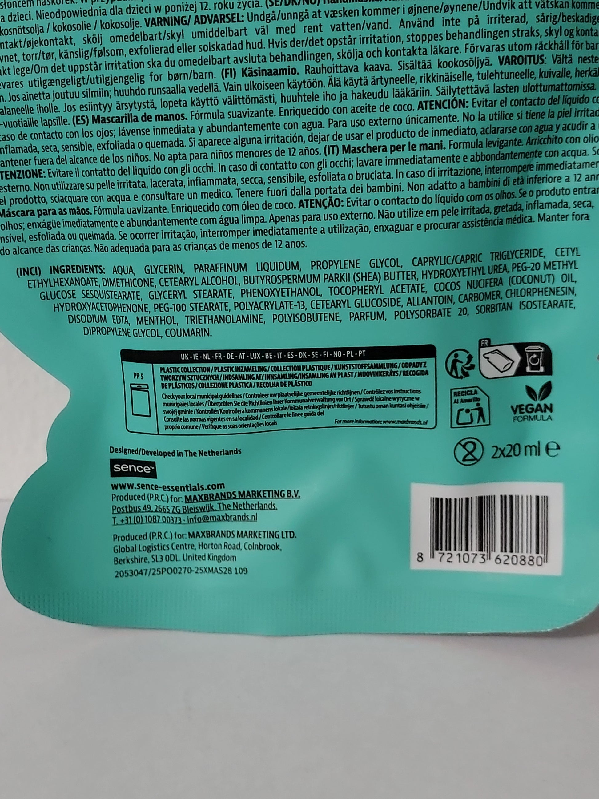 Masque soin main enrichi en huile de coco - LunellaB